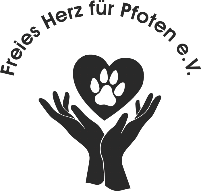 Freies Herz für Pfoten Logo in schwarz